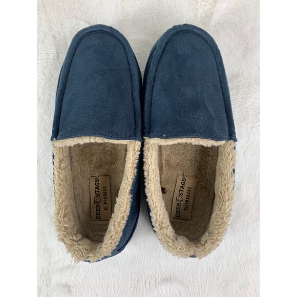 Deer Stags Men's LIL SPUN Moccasin Slippers Navy Blue Size 7 - Picture 6 of 8
